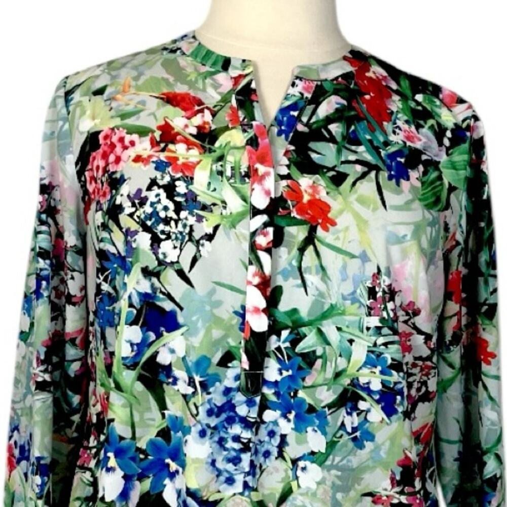 Talbots Plus Top Popover Split Button Neck Tunic … - image 5